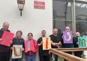 Members of the Outside the Box print group celebrate Autism Acceptance Week 2024