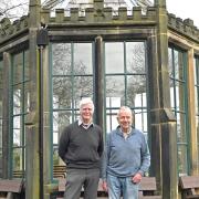 Outside Burley’s Roundhouse are Steve Goodwill, Chair of Burley Parish Council and Duncan Ault, Chair of Burley Community Trust