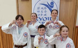 The Otley Karate Centre competitors at the event