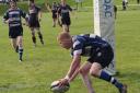 Yarnbury full back Jack Brown scores their first try Picture: Noel Doyle