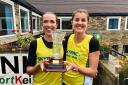 Skyrac athletes Kate Corcoran and Rebecca César de Sá won the trophy as the first female pair to complete the Yorkshireman Marathon Picture: Rebecca César de Sá 