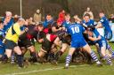 The Ilkley forwards set up on eof their trademark rolling mauls