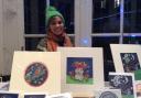 Aneeta Seshan, of Stitchytales, with some of her work