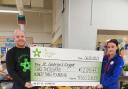 Left: Andy Sharpe (St George's Crypt Events Fundraiser) with Emma Greaves (Tesco Ilkley Community Champion)