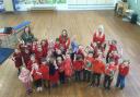 Wear Red day St Oswald's C of E Primary School, Guiseley