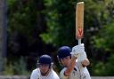 Nathan Goldthorpe (batting) was bowled out for Rawdon by an lbw
