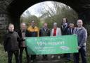 Friends of Wharfedale Greenway, supporters and elected representatives, at a section of the proposed greenway
