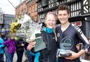 Ilkley’s Brit Tate (20) and boyfriend Robert Watson (22) were both triumphant at the Shrewsbury Cycle Grand Prix held on Sunda