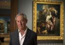 Historian Simon Schama with Venetia, Lady Digby by Sir Anthony van Dyck, National Portrait Gallery, London  Simon Schama - (C) Oxford Film and TV - Photographer: Francis Hanly. (42858708)