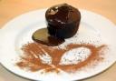 Chocolate and date pudding in chocolate sauce