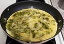 Adding fillings to your omelette can be fun - this one has a leek base..