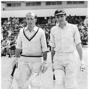 Bryan Stott opening the innings with Ken Taylor at Headingley