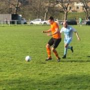 Action from Otley Town's 2-1 win against Salts. Picture: Nicola Driffield