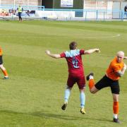 Otley (orange) in their recent cup final appearance. Pic: George Duncan