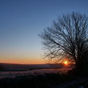 A beautiful sunrise on a very cold morning, by Fiona Currie
