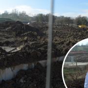 Building work has stopped on the Moor Lane housing site in Menston prompting concerns from local residents