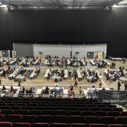 The local elections count at Leeds Arena, May 2022.