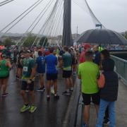 Pontevedra Half Marathon near Vigo, which Danny Cooney completed in heavy rain