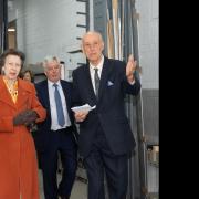 Princess Anne was given a tour of Marton Mills in Pool-in-Wharfedale on Tuesday.