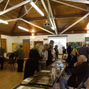 Visitors at the Bramhope WW1 exhibition