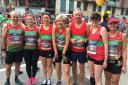 The seven Ilkley Harriers who took part in the Barcelona Half Marathon