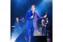 Rob Brydon: Playing with his band in 2021 at York Barbican