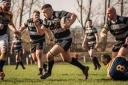Luke Cole carries Otley forward in their recent fixture against Huddersfield