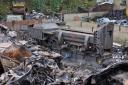 Damage from a fire at scrap metal dealer Arthur Brotherton Ltd, Otley, was extensive.