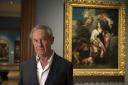Historian Simon Schama with Venetia, Lady Digby by Sir Anthony van Dyck, National Portrait Gallery, London  Simon Schama - (C) Oxford Film and TV - Photographer: Francis Hanly. (42858708)