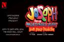 (42296205)A promotional poster for the Upstagers' production of Joseph and His Amazing Technicolor Dreamcoat