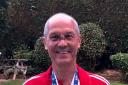 Andy Locke with his clean sweep of national and international medals as well as a “new nose” Picture: Exin Masters World Cup 2018