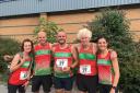 Some members of the successful Ilkley Harriers relay team at the Leeds Country Way event, where they finished 15th Picture: David Howe