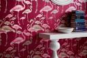 Flamingo Beach wallpaper, in Orchid, £40 a roll, A Shade Wilder