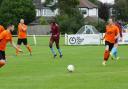 Otley (orange) beat East End Park (red) 2-1 at the weekend. Pic by: Nicola Driffield
