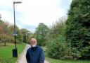 Cllr Colin Campbell on the Manor Garth path