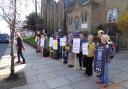 Amnesty members in vigil on The Grove, Saturday 26th March 2022