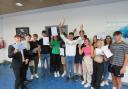 Pupils at Prince Henry's, Otley, celebrate their exam results in the summer of 2022