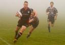 Ilkley winger Steve Nolson emerges from the fog Picture: ruggerpix.com