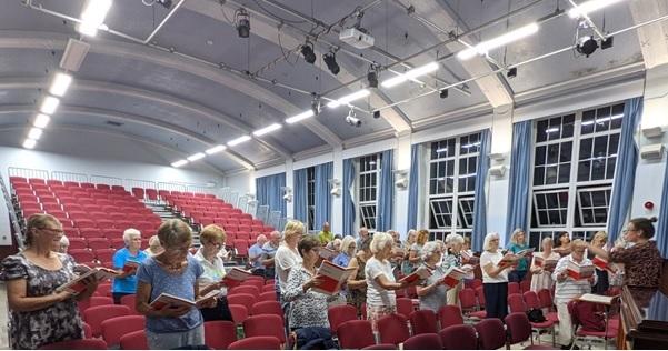 Otley Choral Society in rehearsals earlier this year