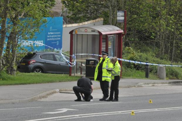 Wharfedale Observer: Police investigating at the scene in Horsforth