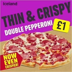 Wharfedale Observer: Thin and Crispy Double Pepperoni Pizza. Credit: Iceland