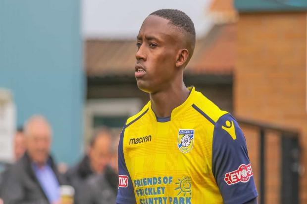 Jameel Ible (centre) has returned to Guiseley. Pic by: Onionbag-Photography