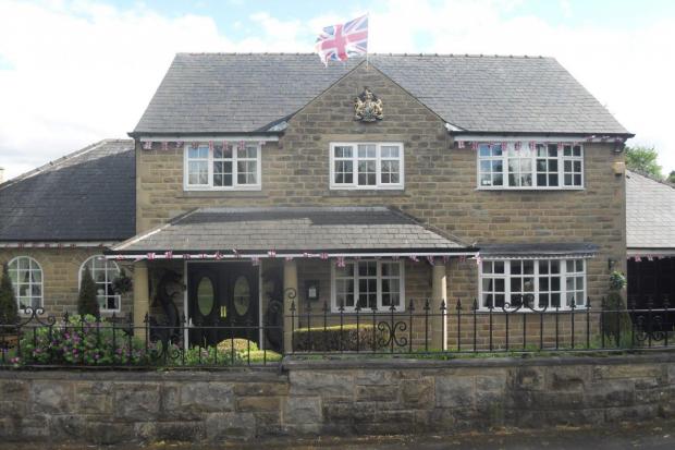 Wharfedale Observer: Gerry's home in Leeds decorated for the Queen's Jubilee celebrations in 2022. Credit Gerry Layton