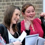 Tears of joy for Stacey Gillingham and Elizabeth Arundale at Benton Park School, Rawdon.