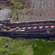 Major repairs taking place at Kex Gill in 2019. PIcture North Yorkshire County Council