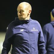Guiseley joint-manager Russ O’Neill will have been frustrated to see his side miss out on a Boxing Day clash at Farsley Celtic. Picture: Alex Daniel Photography.