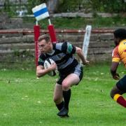 Elliott Morgan drives with the ball for Otley. (Pic taken by Chris Hyslop)