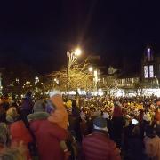 Crowds at a previous Christmas lights switch on in Ilkley