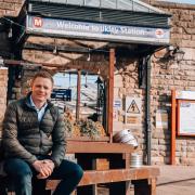 Robbie Moore MP at Ilkley Train Station