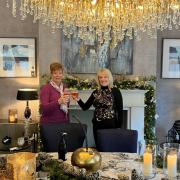 L to R: Sue Sanderson with Helen Rhodes in Richard Grafton Interiors, which accepts the Ilkley Town Centre Gift Card